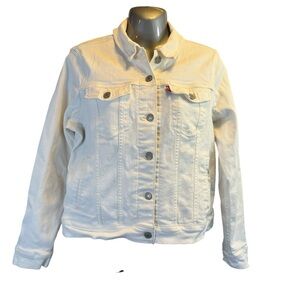 Levi’s Large White Denim Jacket Unisex